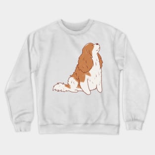 king charles cavalier spaniel drawing Crewneck Sweatshirt